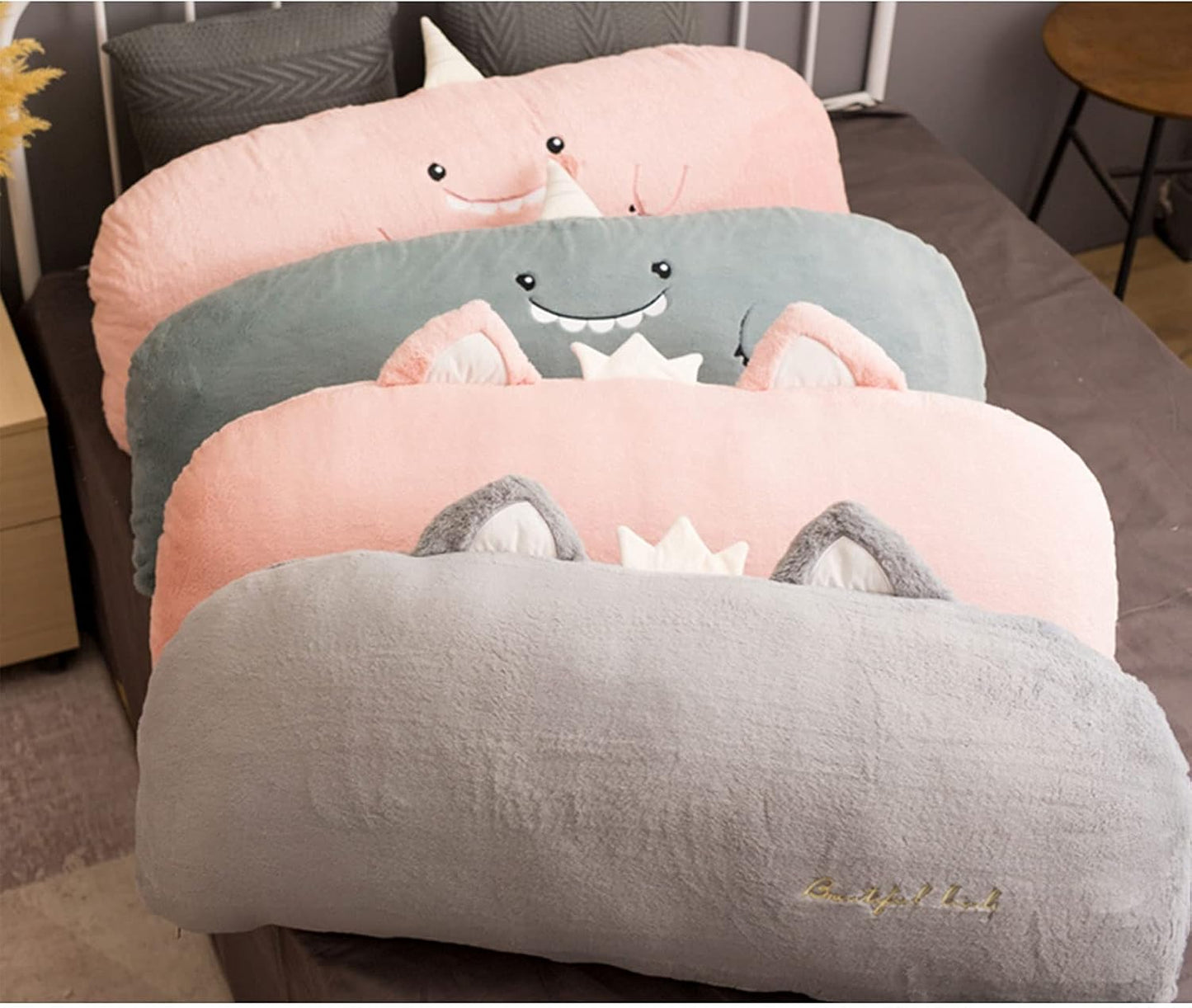 Cute Removable Washable Reading Pillow,Large Bolster Upholstered Headboard Backrest,Positioning Support Wedge Cushion,for Girls Dorm Home Office Bedroom (Color : C/Orange, Size : 10552CM)