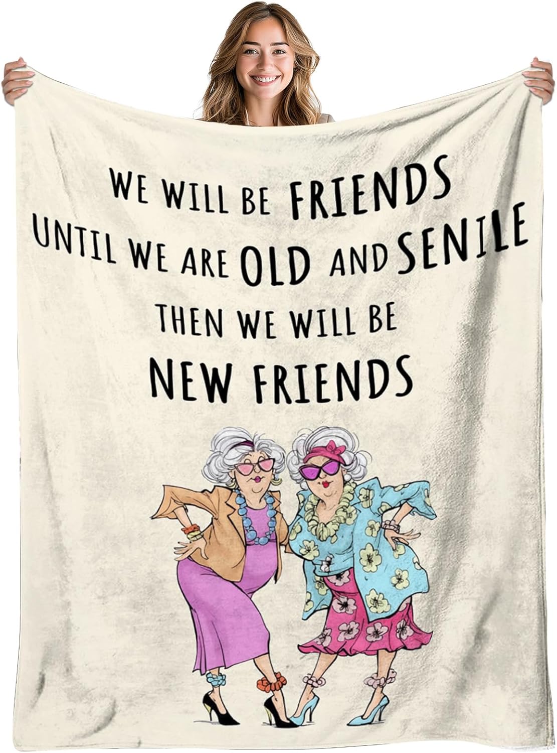 Soft Friend Blanket for Women, Warm and Cozy Friendship Gifts for Women, Friends Blanket for Friendship, Birthday, Warm Throw Blanket Gifts for Chritsmas Thanksgiving 50x60