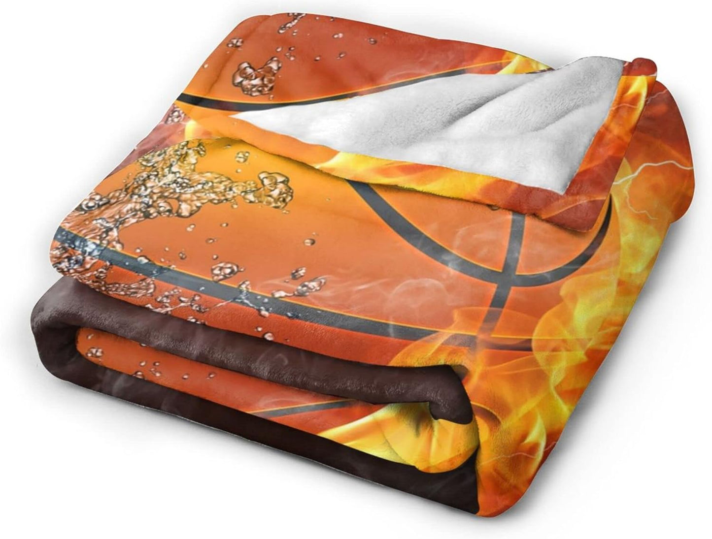 Cool Basketball Fun Ball Throw Blanket Super Soft Warm Bed Blankets Boy Bedding For Couch Bedroom Sofa Office Car, All Season Cozy Flannel Plush Blanket For Girls Boys Adults, 50"X40"