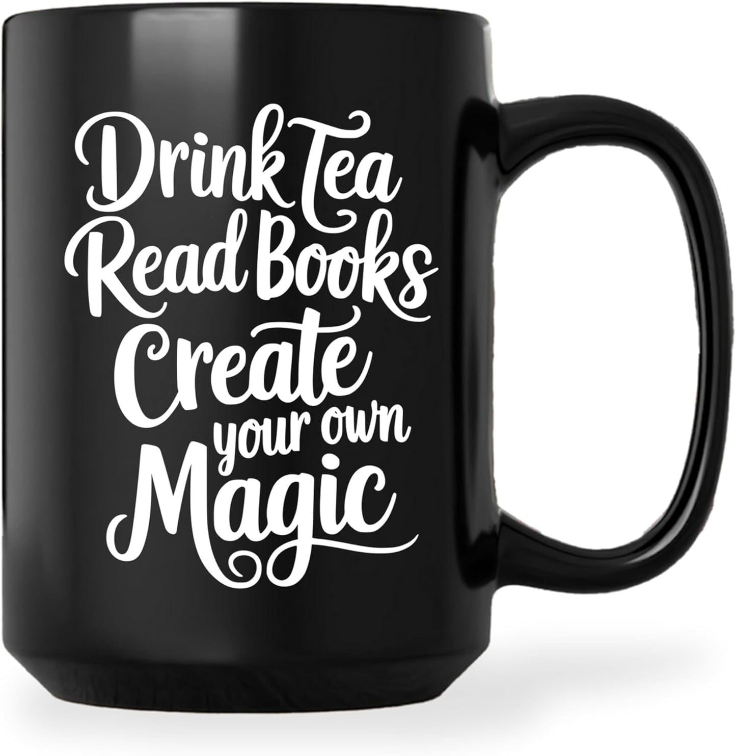 Book Lovers Coffee Mug 15oz Black -Tea - Gift for Book Club Bookworm Bookish Reading Nerdy Avid Readers Women