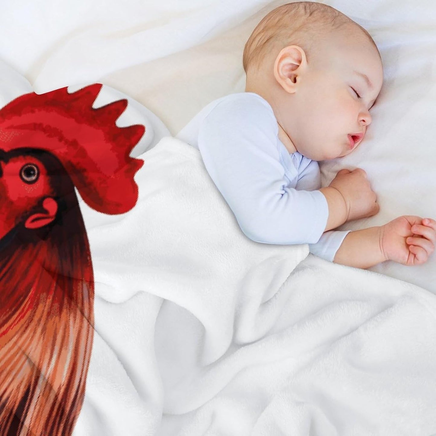 Rooster Blanket Super Soft Lightweight Throw Blanket Cute Cozy Warm Bed Blanket Decorative Fuzzy Blanket All-Season Home Decor Gift for Sofa Couch Living Room 60"*80"（150 * 200cm）