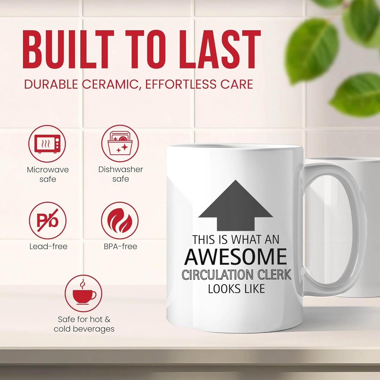 Awesome Circulation Clerk Looks Like Mug - Library Coffee Cup - Book Lover Funny Gift From Friends - Reading Enthusiast Tea Mugs - Literature Cups - 11 Oz Ceramic Gifts For Birthday, Him, Her