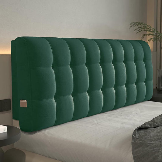 Fleece Headboard Pillow Wedge Backrest,Wall Pillowboard Headboard Upholstered Reading Pillow Bedside Cushion Day Bed Back Dorm Support Tatami Cushion,Gray,Paste/71x23x4In