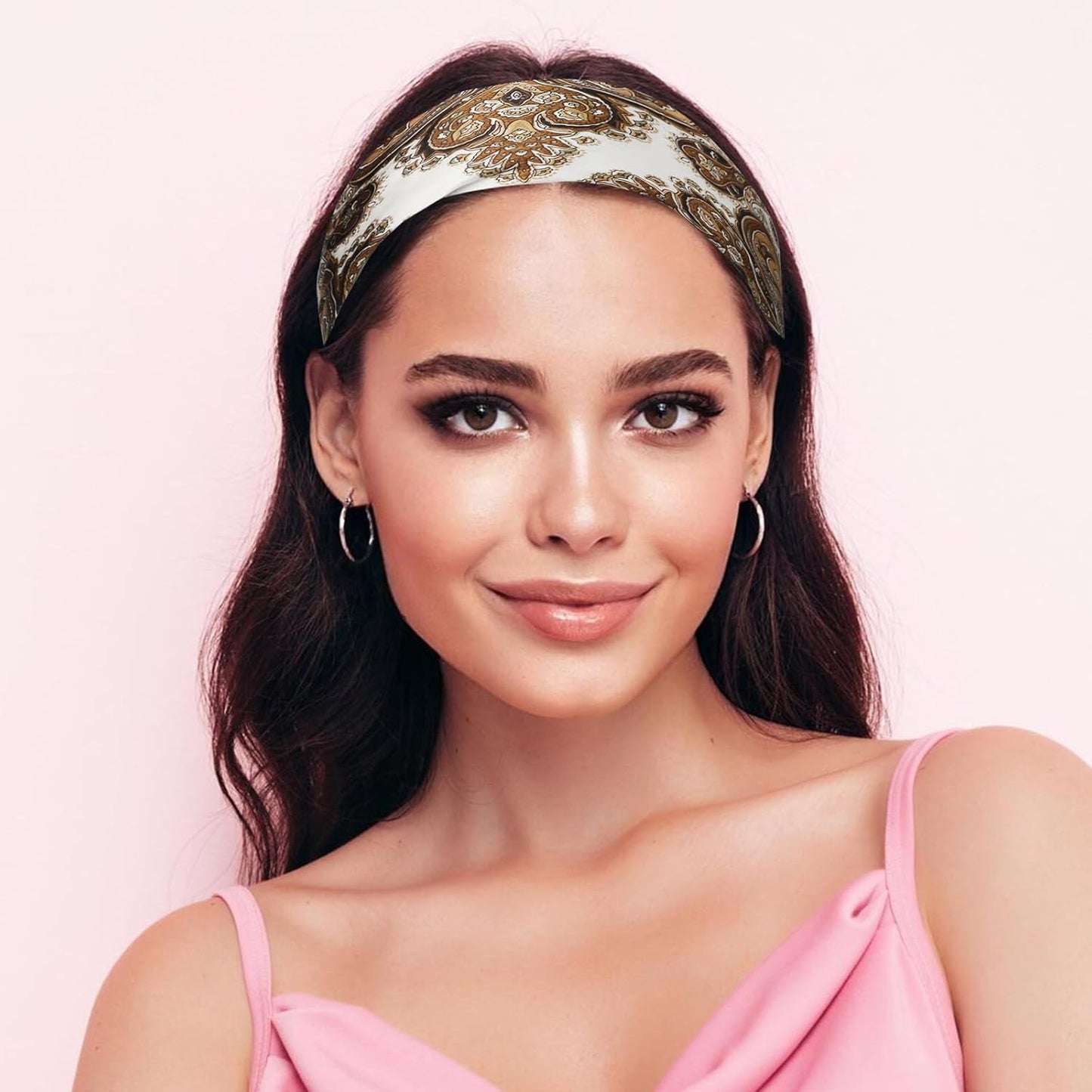 Sumolux Head Hair Scarf for Women Like Satin Silk Scarf Bandana Hair Wrapping Night Large Square Scarves 27.5"