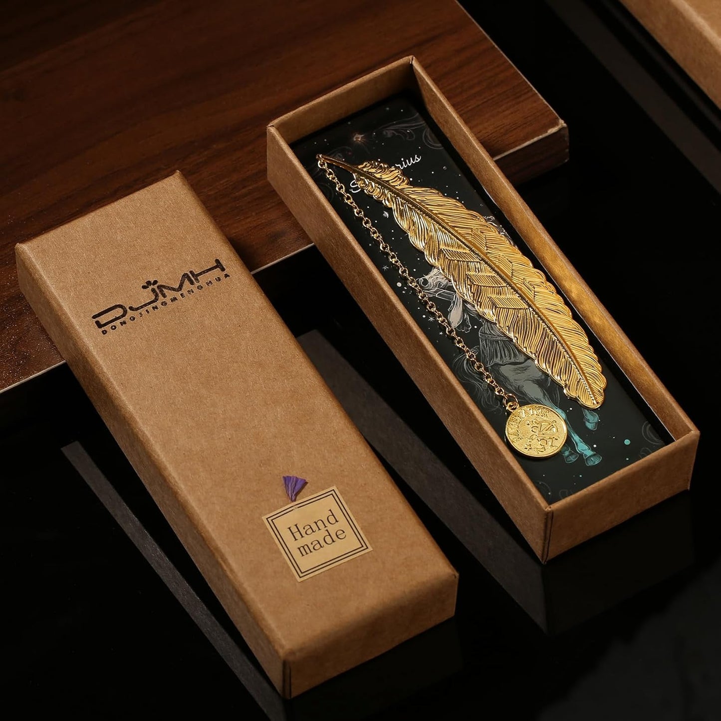Metal Zodiac Bookmarks Set, 12 Constellation Designs, Gold, 4.5 x 0.9 inches (Taurus)