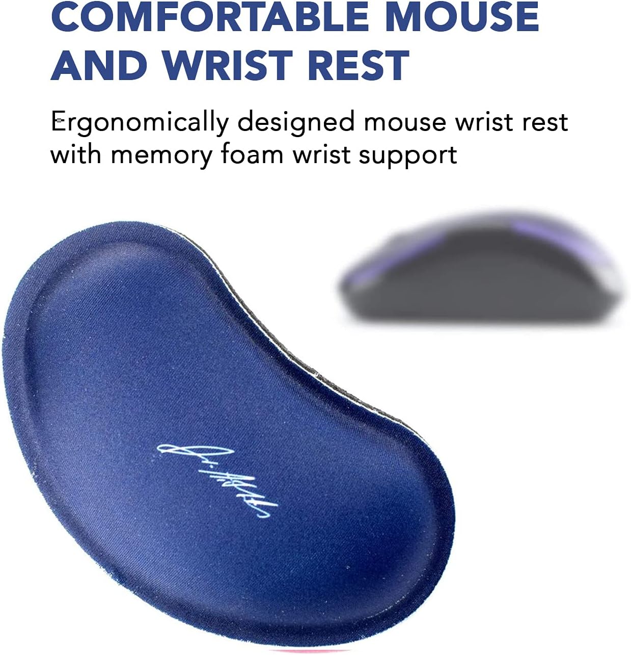 Doctor Developed Ergonomic Wrist Rest for Mouse & Keyboard and Perfect for Good Wrist Health, Posture & Joint Conditions by Dr Arthritis - Blue