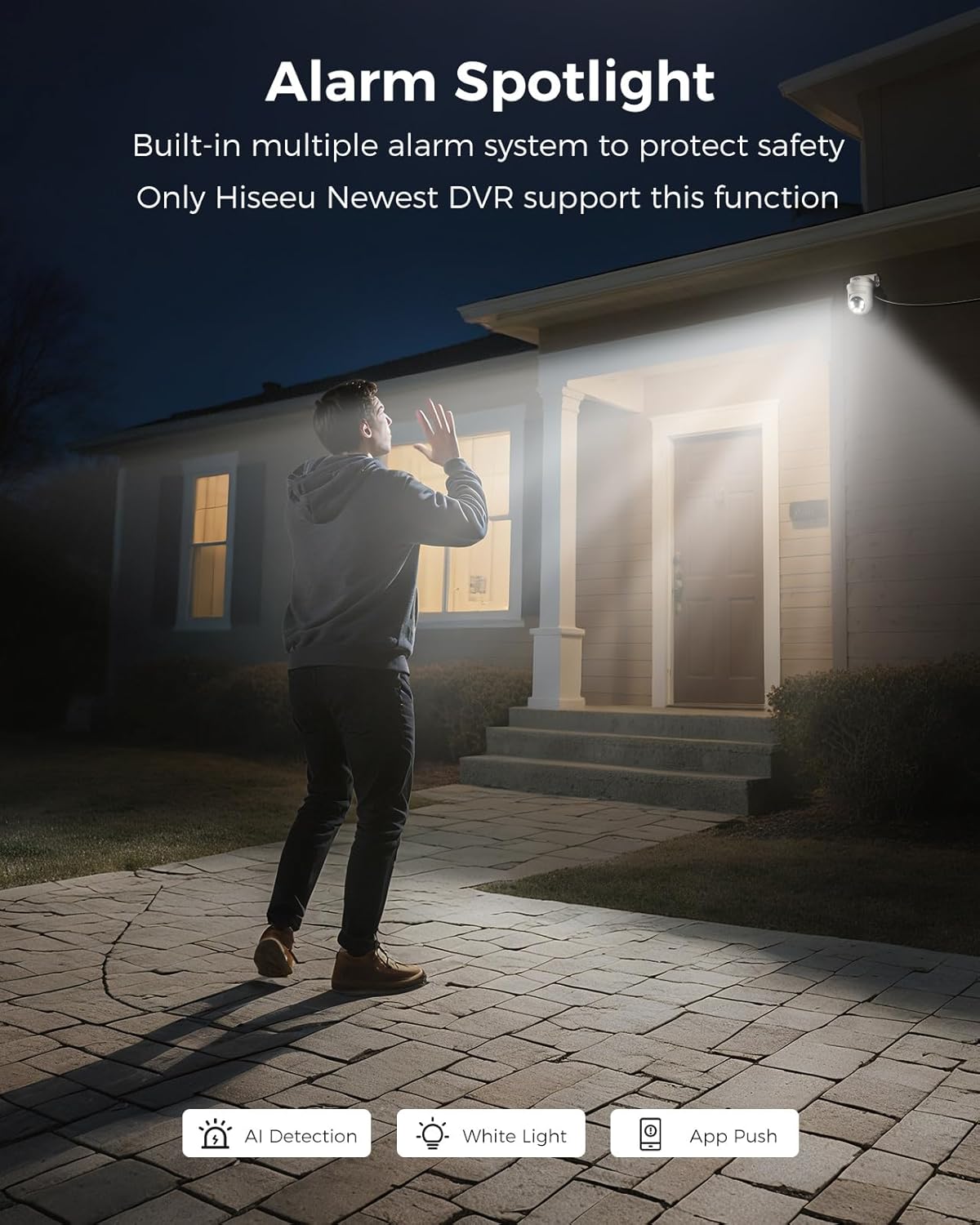 Hiseeu PTZ 5MP Dome HD-TVI Home Security Cameras with 355° pan,90° tilt,100ft IR Night Vision,IP67 Weatherproof Wired Security Camera for 360°Coverage Indoor Outdoor Surveillance Cameras 2PCS