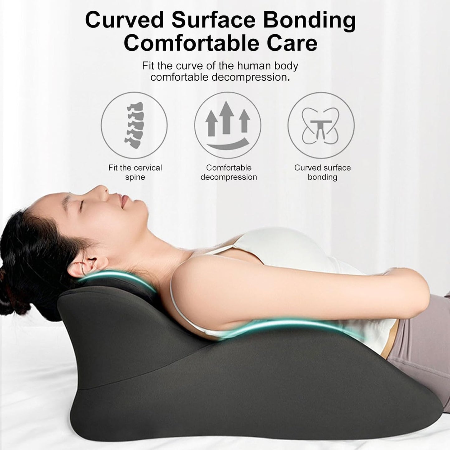 Ergonomic Contoured Support Pillow for Couples - Multi-Functional Memory Foam Cushion with 27° Angle Design, Back Support & Lounger Use