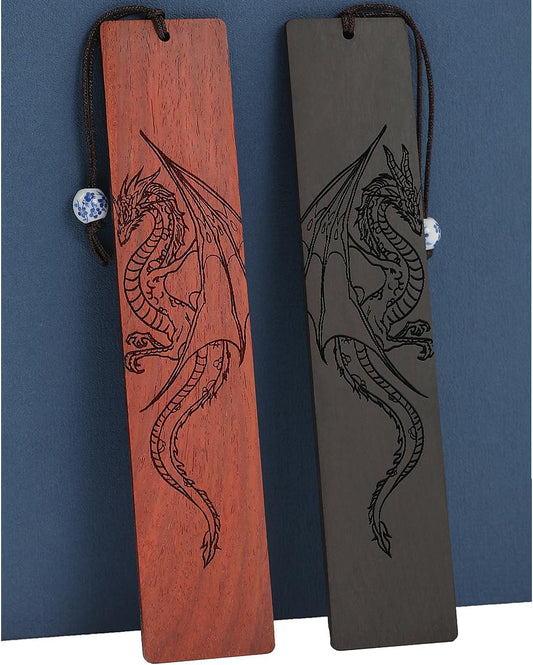 Dragon Bookmark Gift, Bookmarks for Men Boy, Cool Bookmarks, Book Marks for Adults Kids Fantasy Gifts for Men (Dragon)