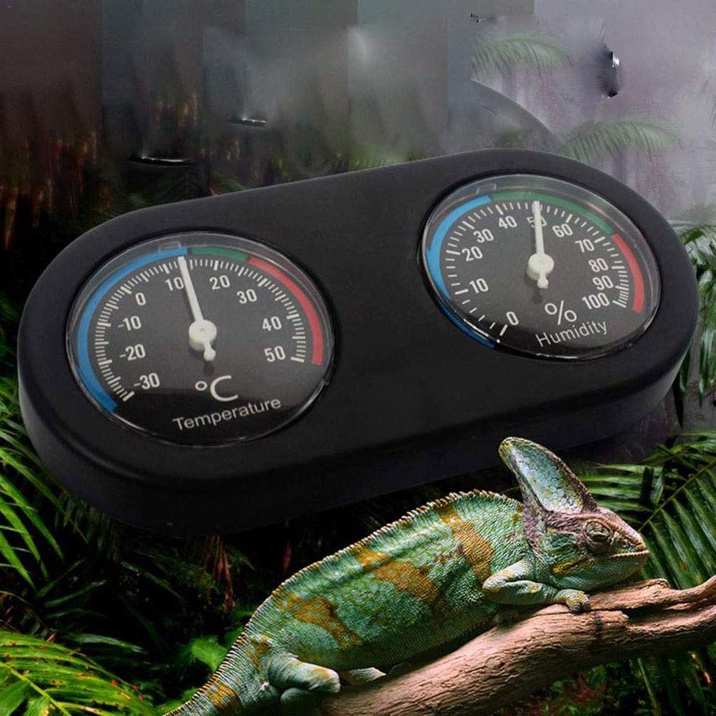 Classic Black Humidity Round Wall Outdoor Indoor Thermometer Clock Hygrometer for Patio, Swimming Pool, Garage