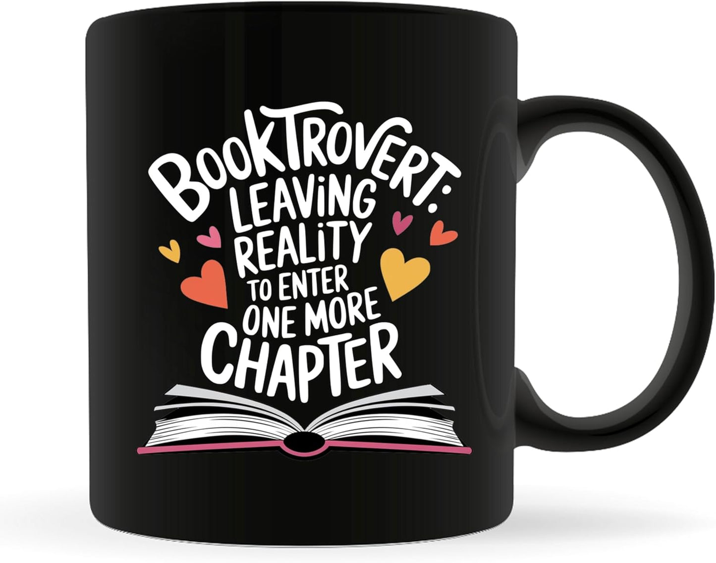 Book Lovers Coffee Mug 11oz Black -Booktrovert Chapter - Gift for Book Club Bookworm Bookish Reading Nerdy Avid Readers Women