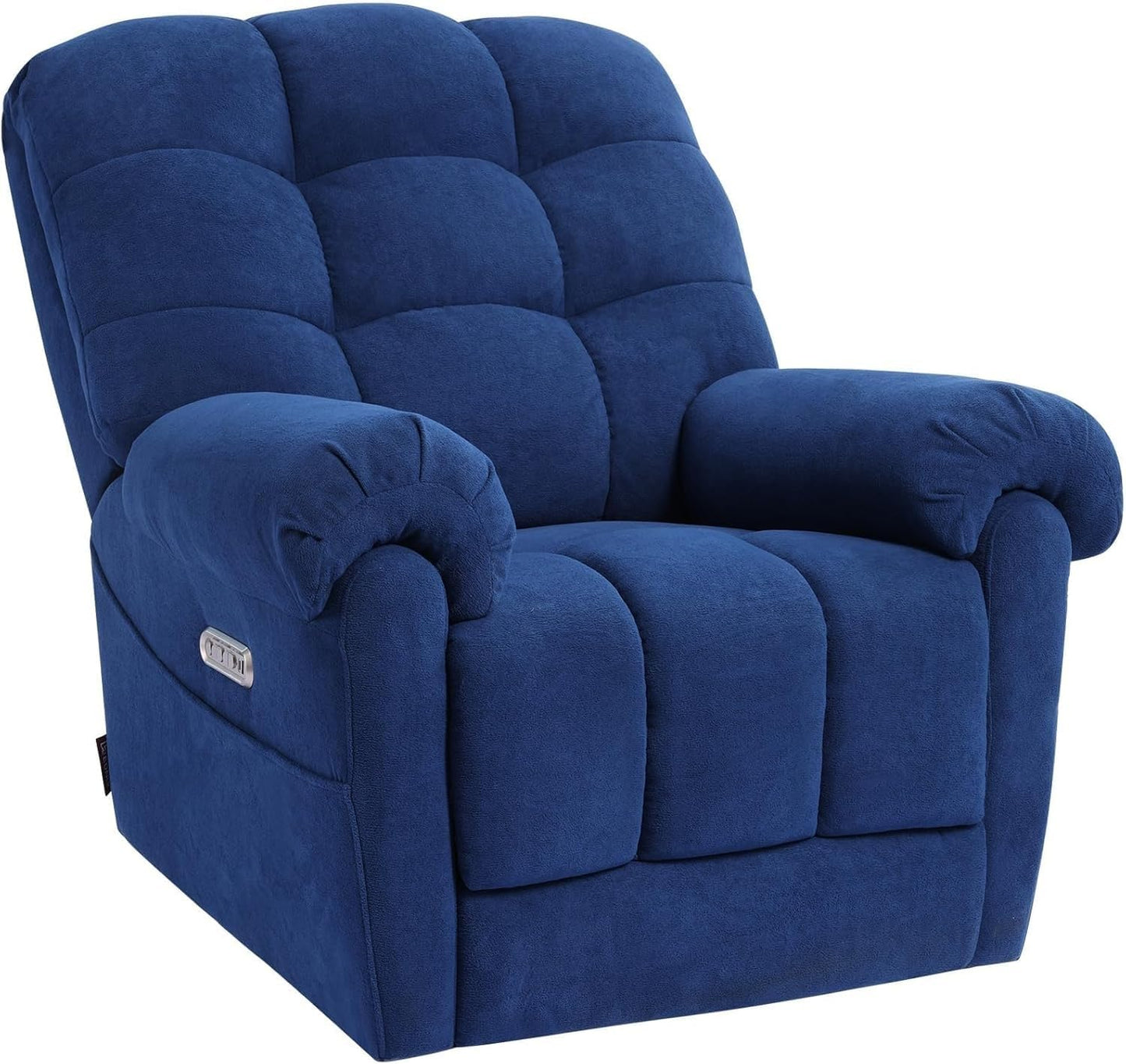 Blue Power Recliner Chair with 8-Point Massage Lumbar Heat Independent Backrest Footrest Control Electric Lift Recliners Chairs for Living Room Bedroom Study