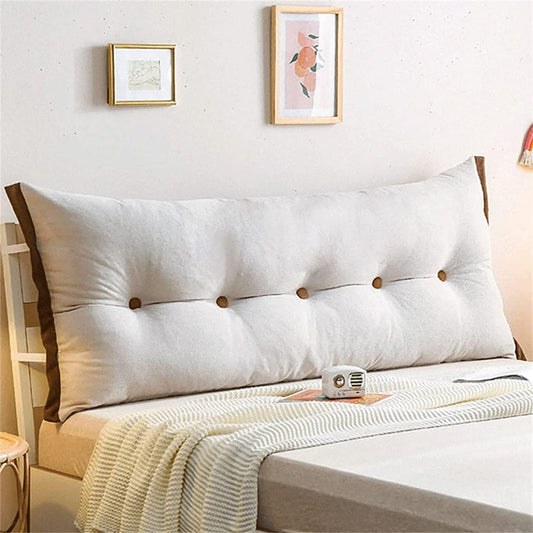 Solid Color Large Back Cushion for Bed,Wedge Pillow Positioning Support Reading Cushion Never Collapse Headboard with Removable(Size:31.5x25.6/80x65cm,Color:C)