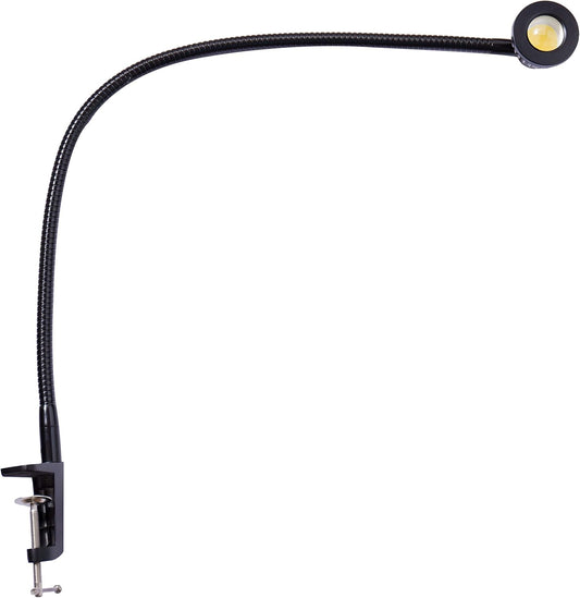 Hersi 5w 30‘’Long Swing Arm 110v/220v Desk Lamp Metal Architect LED Task Light with Clamp, Adjustable Folding Twin-Arm Clip-on Table Lamp,Black