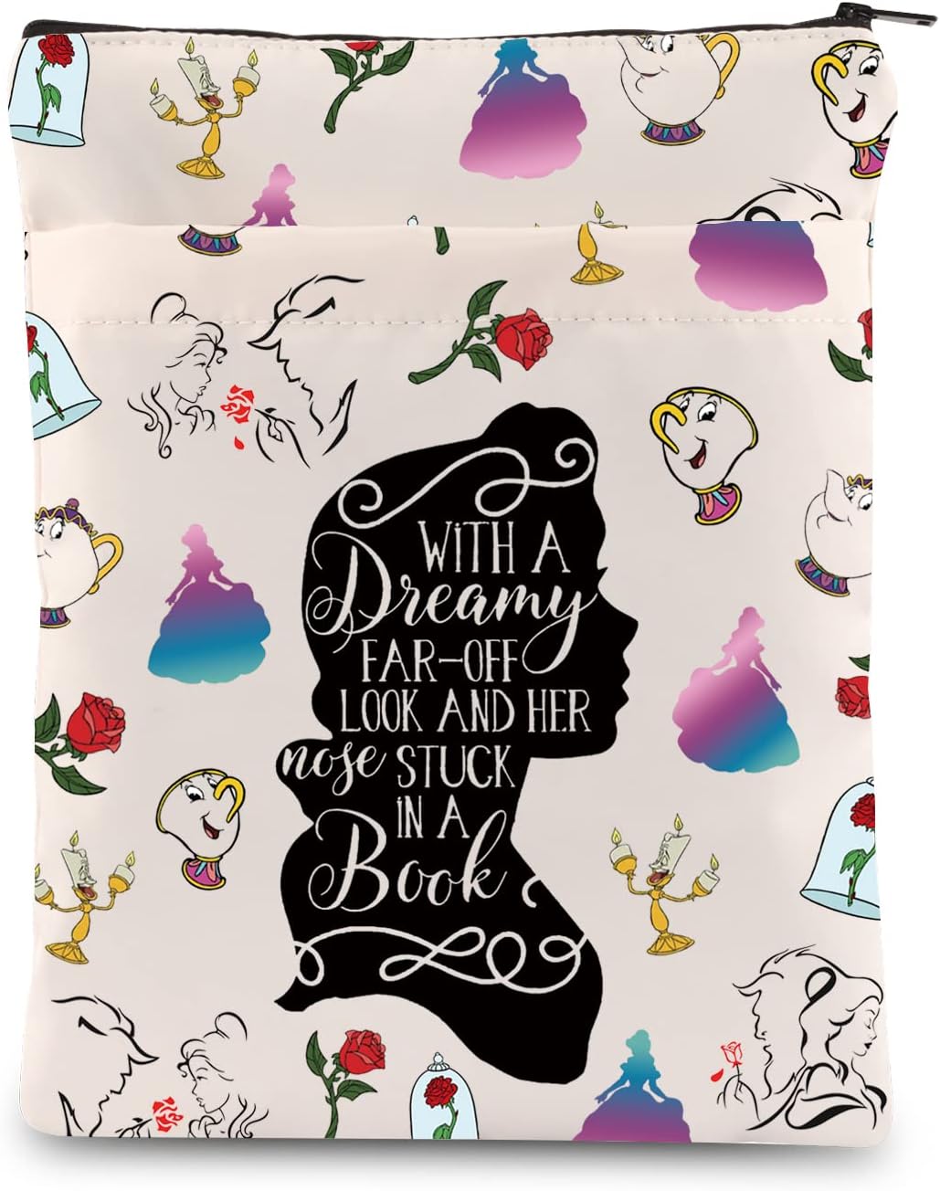 Beauty Inspired Book Sleeve Belle Princess Gifts Fairytale Lover Gift A Tale as Old as Time Gift Belle Fans Book Cover (Princess Dreamy BS)