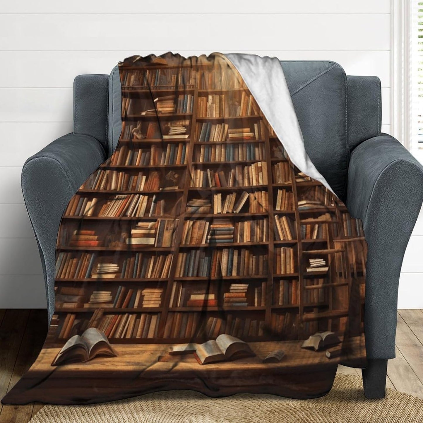 Books Throw Blanket for Couch Super Soft Warm Lightweight Throw Blankets Cozy Flannel Bed Blanket Cute Decorative Blankets for All Seasons Home Decor Gift 30"*40"（76 * 100cm）