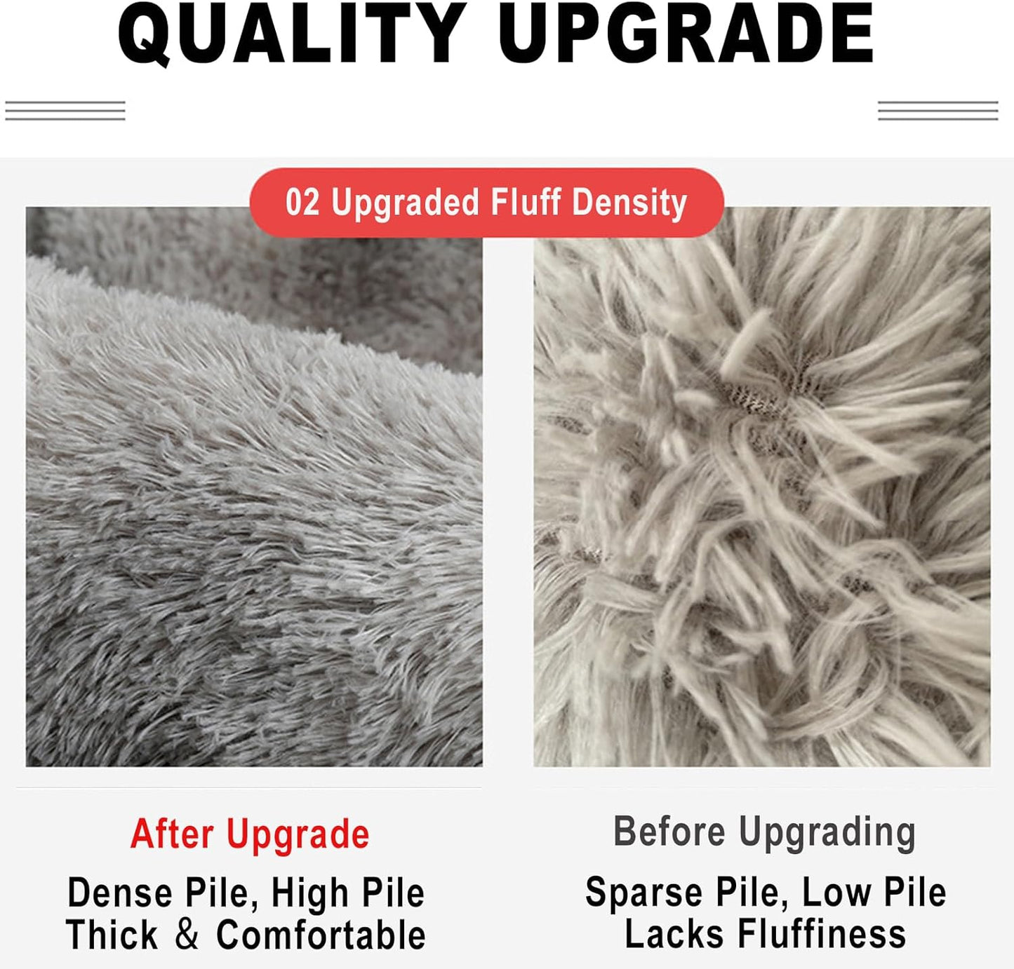 Large Washable Area Rug Shag Rug, Ultra Soft Fluffy Plush Carpet with Non-Slip Backing, Thick Fuzzy Indoor Floor Mat for Living Room Bedroom Kids Nursery Dorm Home Decor (J,50x120cm)