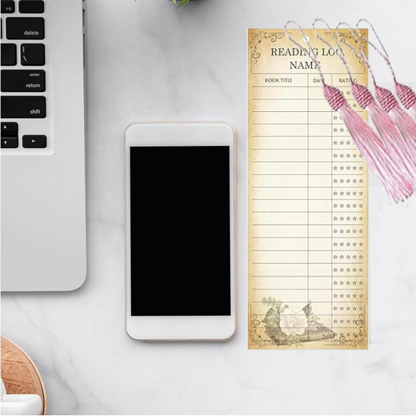 3 x 8 Inch Reading List Bookmarks Book Tracker and Reading Log Bookmarks - Book Tracker Notecards for Literacy Week, Library, Reading Lovers, Graduation Gifts 30 Sets
