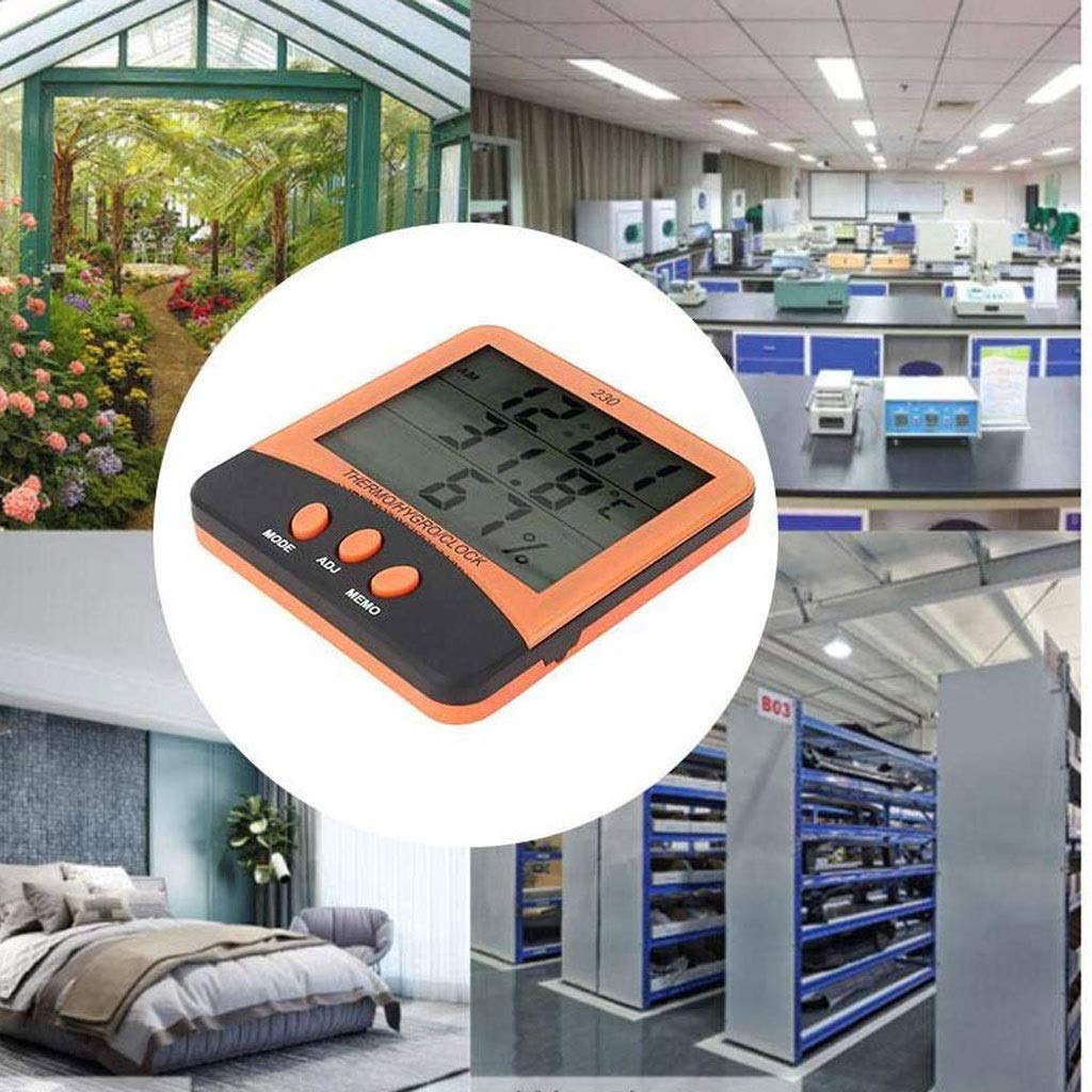 Digital Hygrometer Indoor Outdoor Thermometer Temperature and Humidity Gauge Monitor with Backlight LCD Display Meter