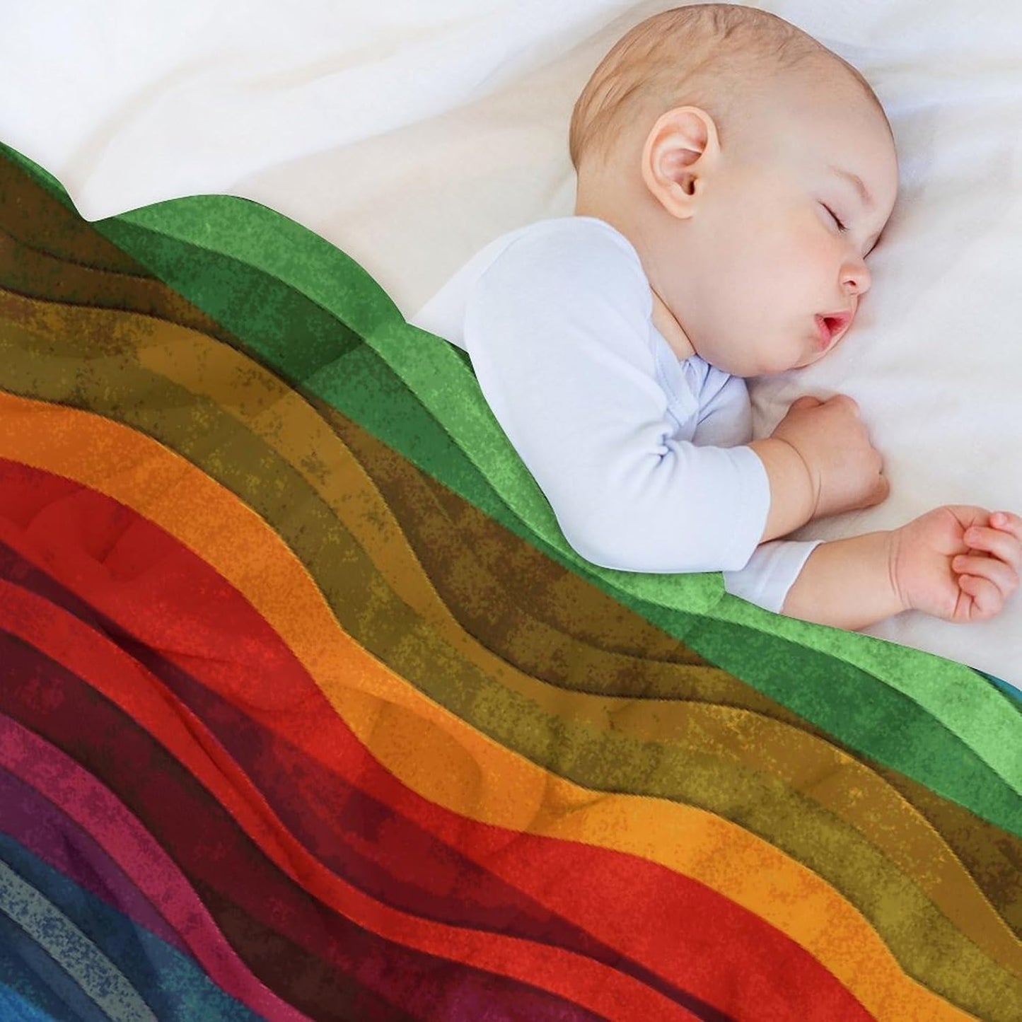 Rainbow Blanket Super Soft Lightweight Throw Blanket Cute Cozy Warm Bed Blanket Decorative Fuzzy Blanket All-Season Home Decor Gift for Sofa Couch Living Room 60"*80"（150 * 200cm）