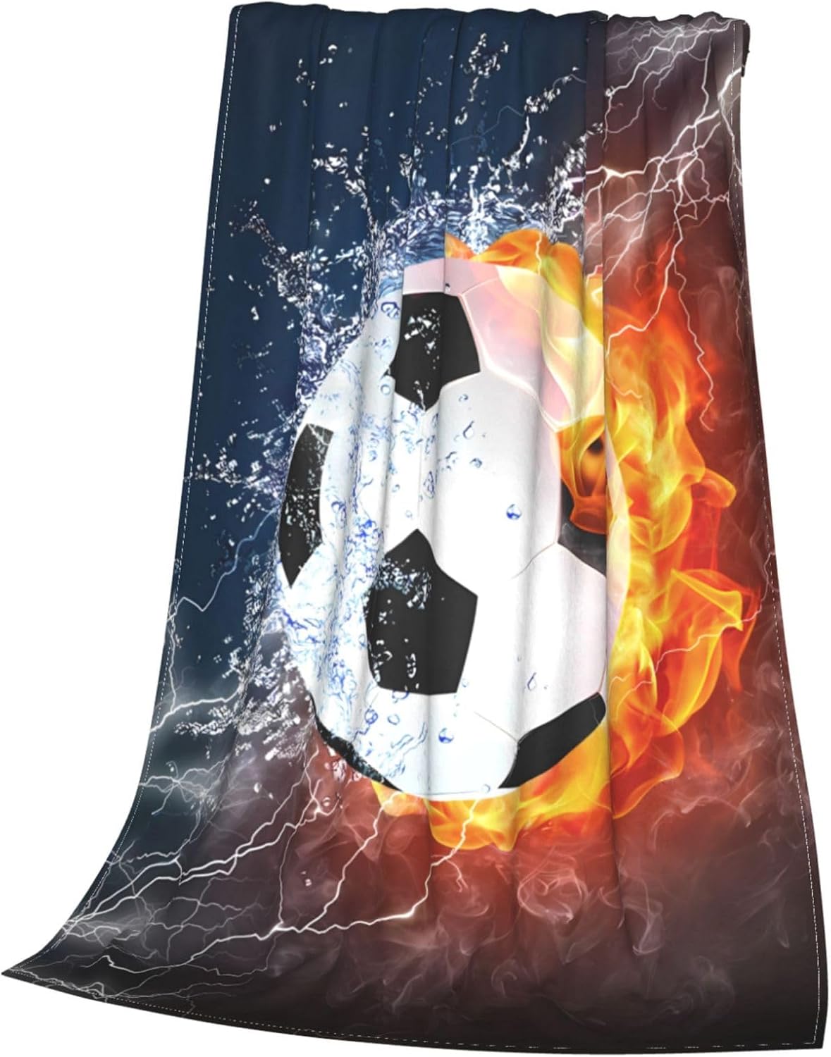 Soccer Ball Blankets for Football Lover Gift,Super Soft Flannel Throw Blankets, All Season Cozy Warm Bedding for Couch Bed Sofa Car, 60"X50"