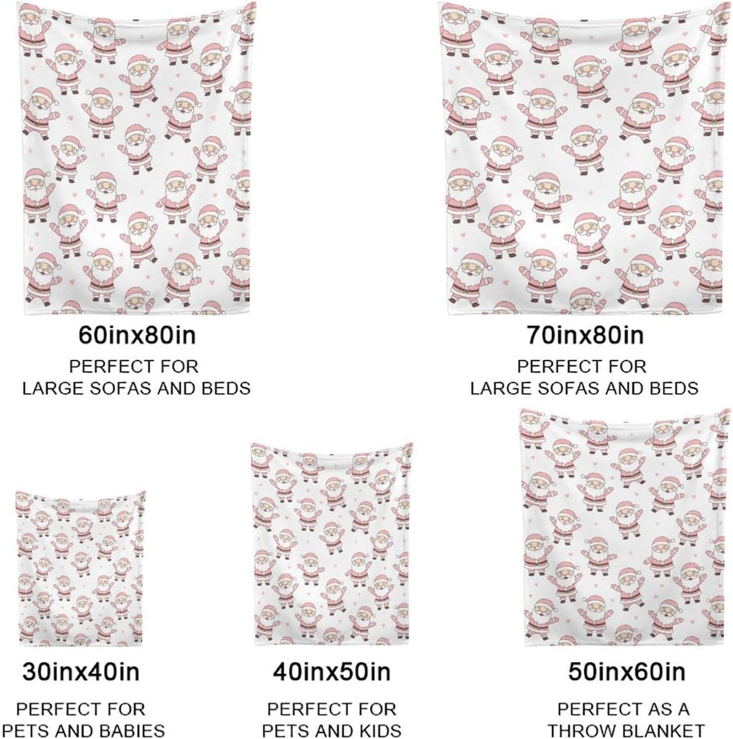 Christmas Ornaments in Pink Throw Blanket Lightweight Flannel Fleece Blankets Warm and Cozy Super Soft Throws 30"x40" for Cat and Dog Pet