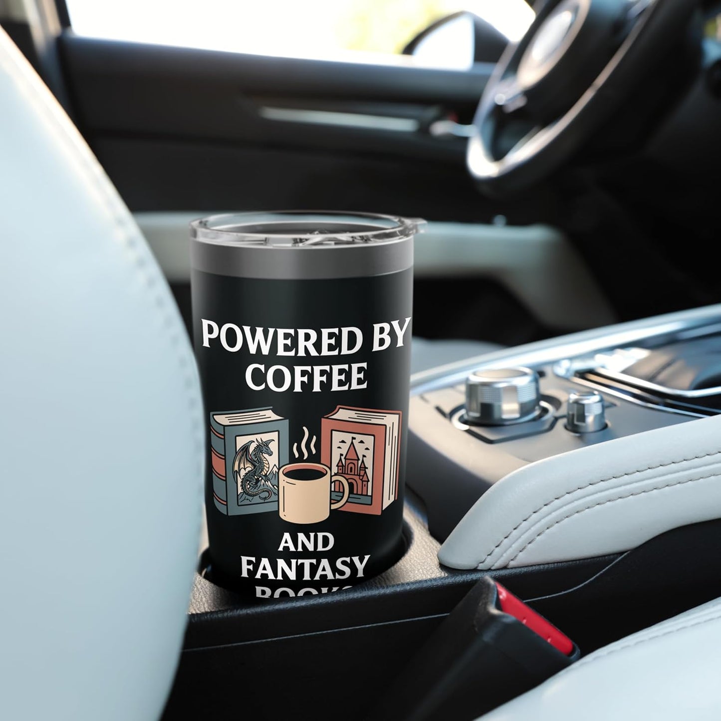 Coffee And Fantasy Books Magical Reading Time Stainless Steel Insulated Tumbler