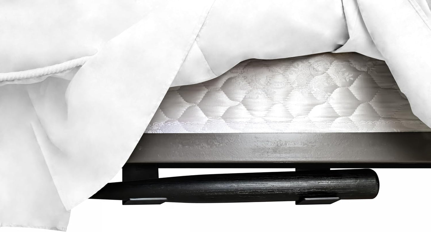 Dual Shelf - Concealed Under Bed Hidden Shelf for Baseball Bat, Shotgun, Rifle, Baton, Gun Or Golf Club - Ideal Concealed Storage for Quick Access Self Defense Items - Sold in Pairs