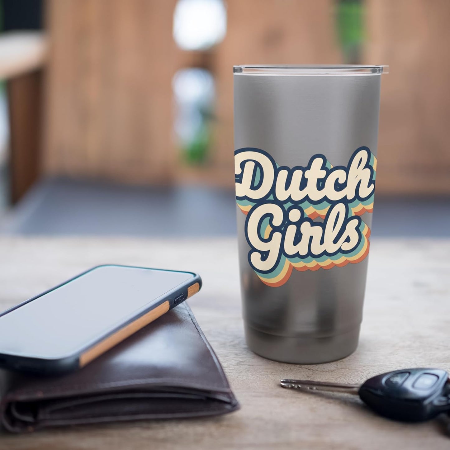 Dutch Girls Retro Script Netherlands Pride Vintage Style Stainless Steel Insulated Tumbler