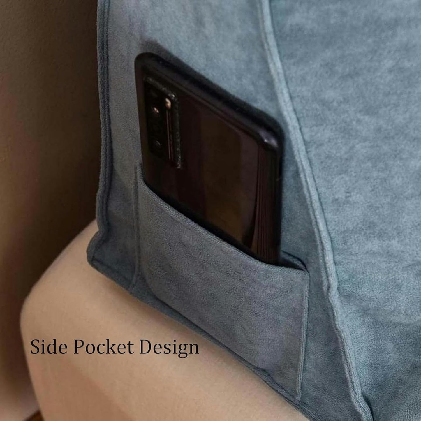 Large Headboard Pillow Triangular Wedge Backrest Positioning Support Bed Rest Reading Pillows Headboard Wedge Pillows with Removable Cover for Day Bed Bunk Bed