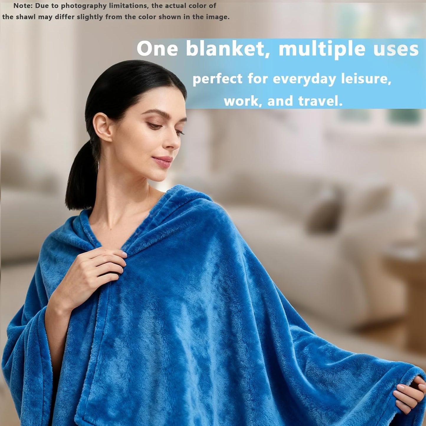 Ponchos for Women, Comfy Wearable Blanket, Gifts for People Who are Always Cold, Winter Shawl for Home, Office, Travel