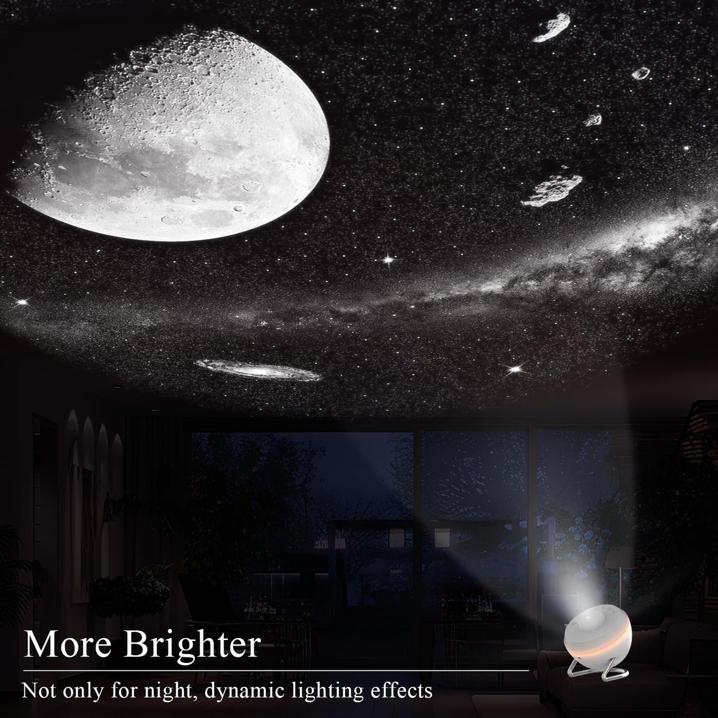 Meteor Galaxy Projector for Bedroom, 13 in 1 Planetarium Projector with Timer, Meteor & RGB Lighting Effects, Ocean Wave Projector Jellyfish Night Light for Kids, Adults