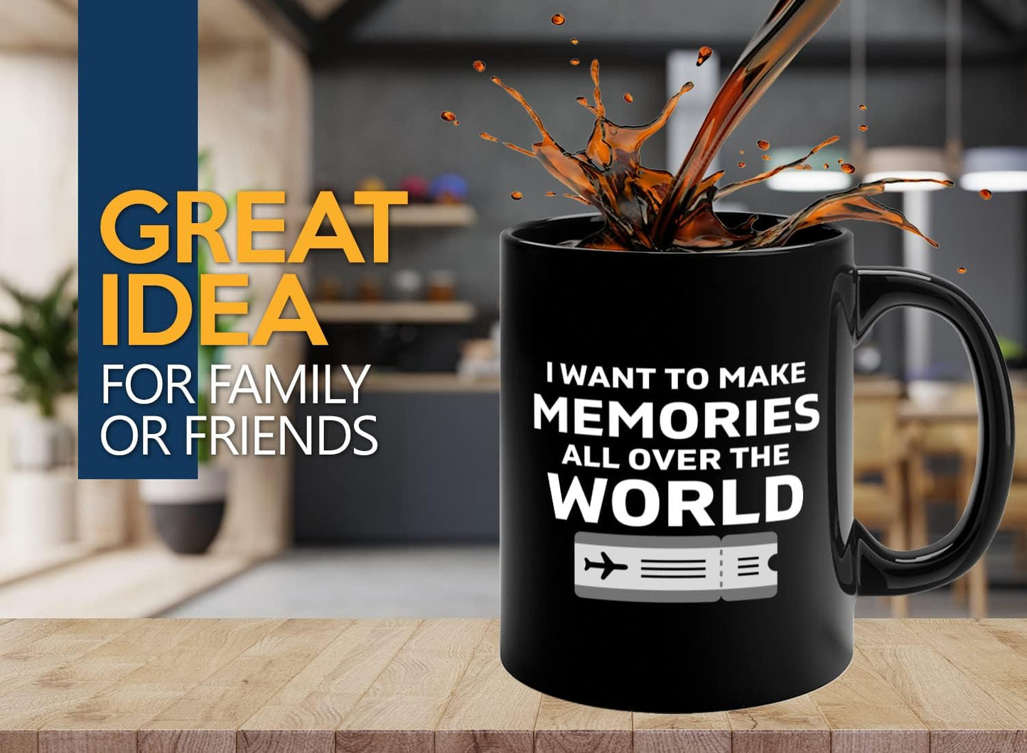 Journalist Coffee Mug 11oz Black -All Over the World - Reading Lover Book Club Gift Author Appreciation Writer Journalism Novelist Scriptwriter