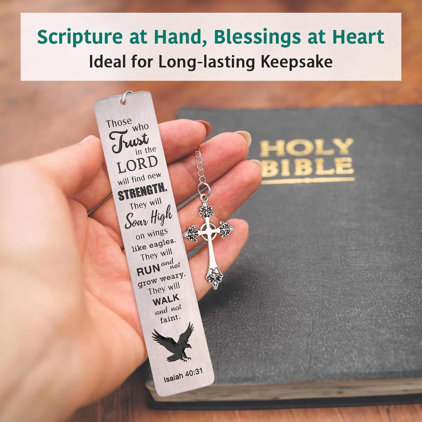 kilofly 3 Pcs Bible Verse Metal Bookmarks Scripture Study Group Christian Gifts