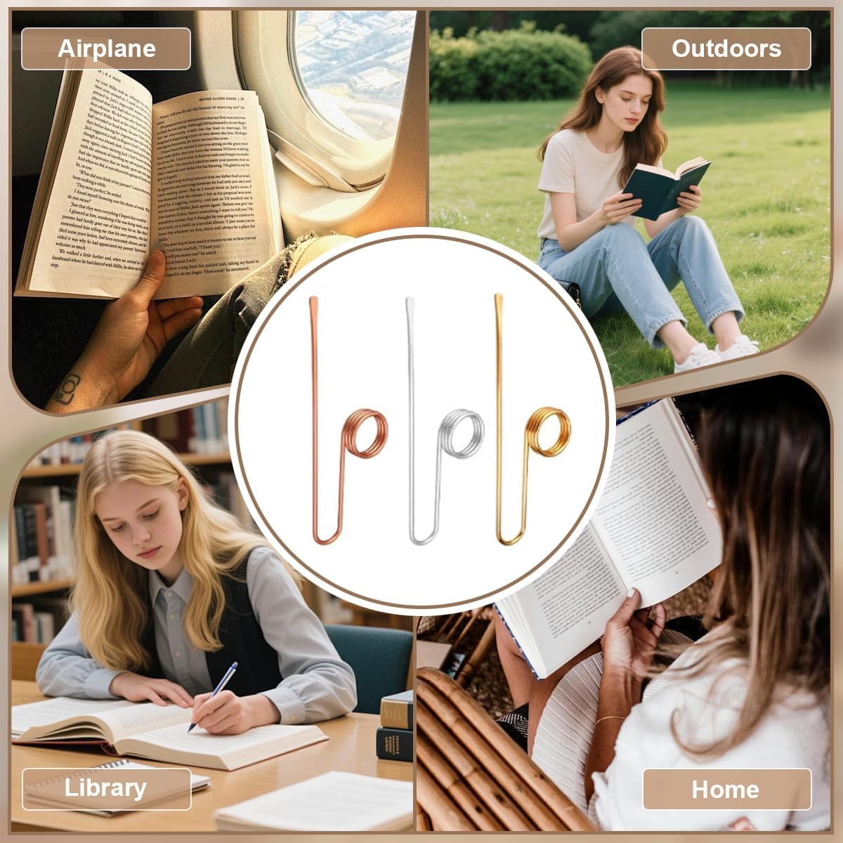 3pcs Book Holder Ring Metal Thumb Page Holder Lightweight Book Opener for Comfortable Reading Gifts for Book Lovers