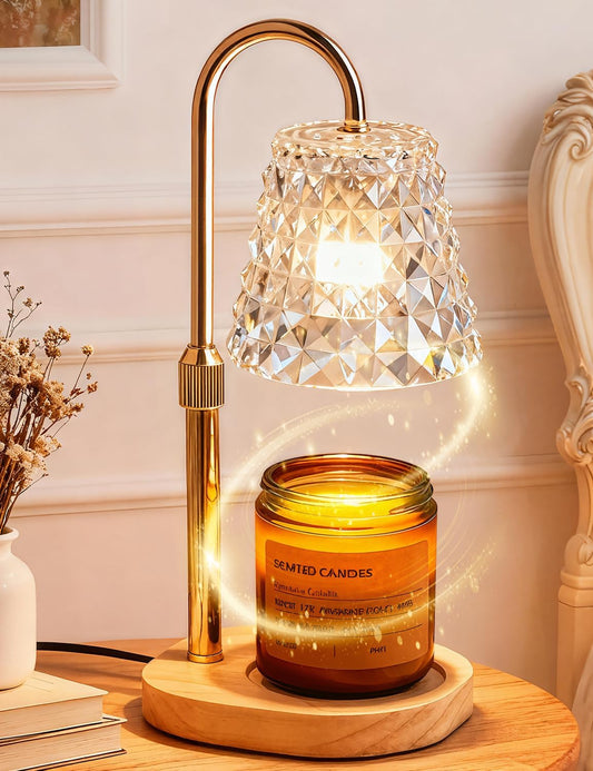 Candle Warmer Lamp with Timer Dimmable Candle Warmer Birthday Gifts for Women Mom Sister, House Warming Gifts New Home Room Decor, Height Adjustable Wax Melts Warmer for Jar Candles