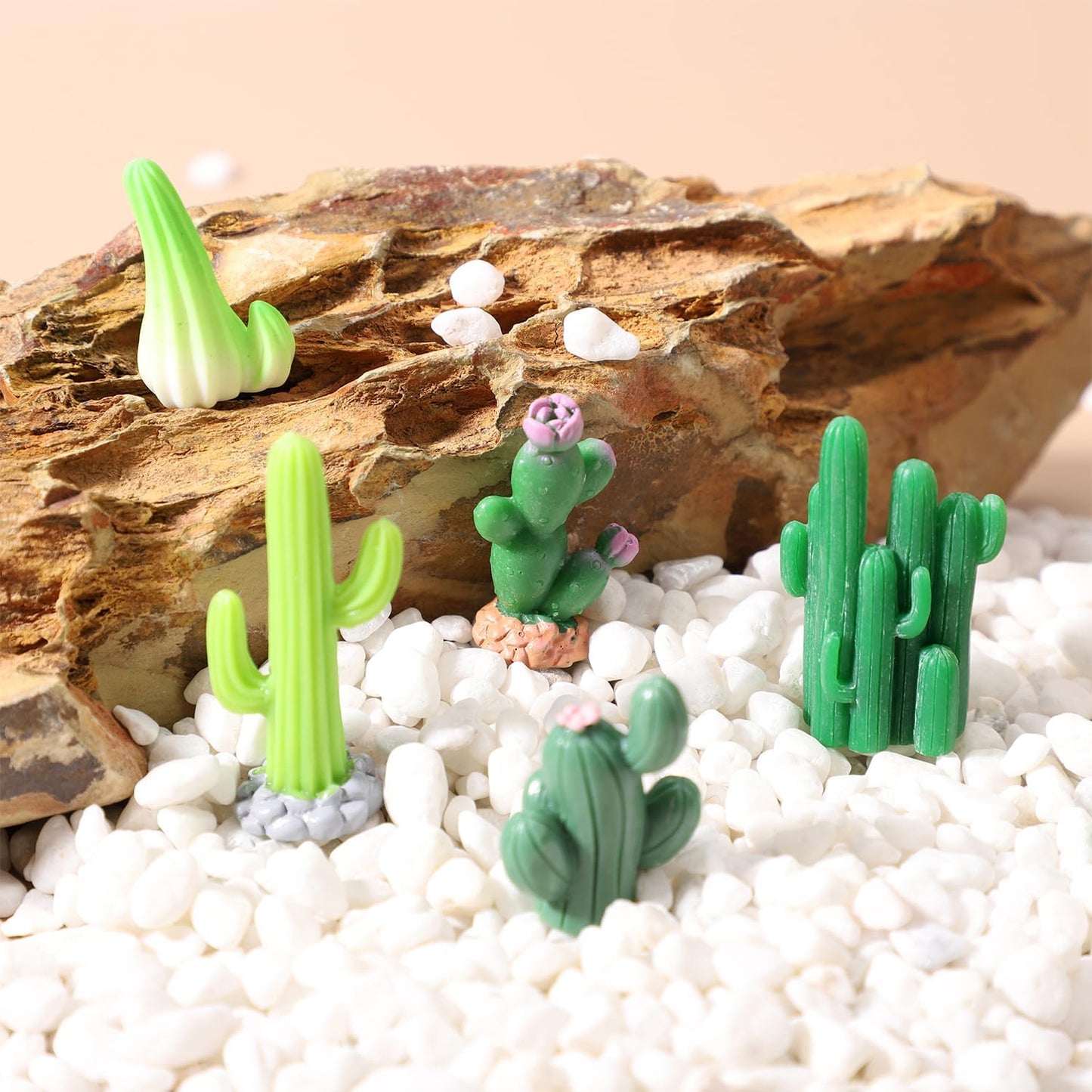 36 Pcs Mini Resin Cactus, Miniature Resin Cactus Figurines 12 Styles Cute Small Artificial Green Cactus Succulent Plants for Garden Flower Pot Bonsai Tiny Micro Landscape Decors