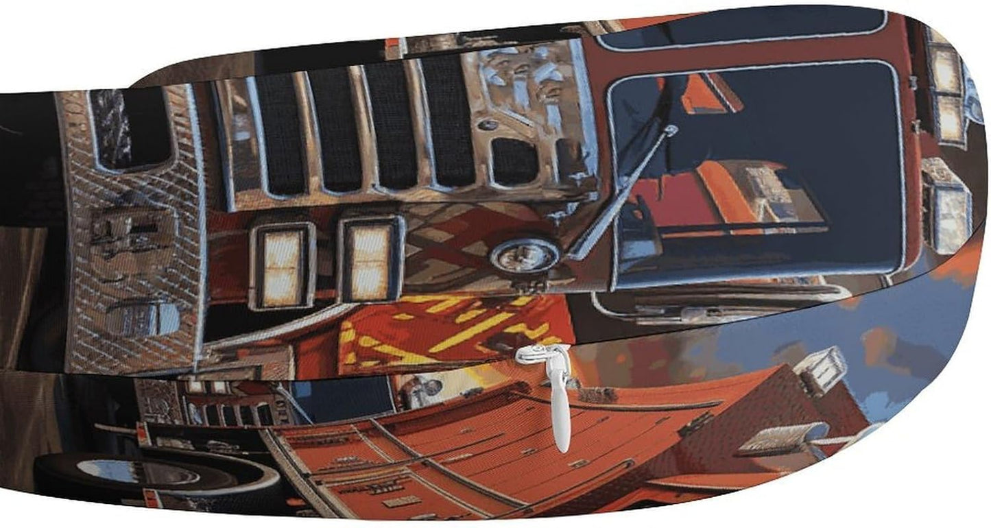 Fire Truck Neck Pillow Memory Foam U Shaped Pillows Portable Pillows for Shoulder Travel Head Support Pillow with Concealed Zipper for Airplane Car Home Office