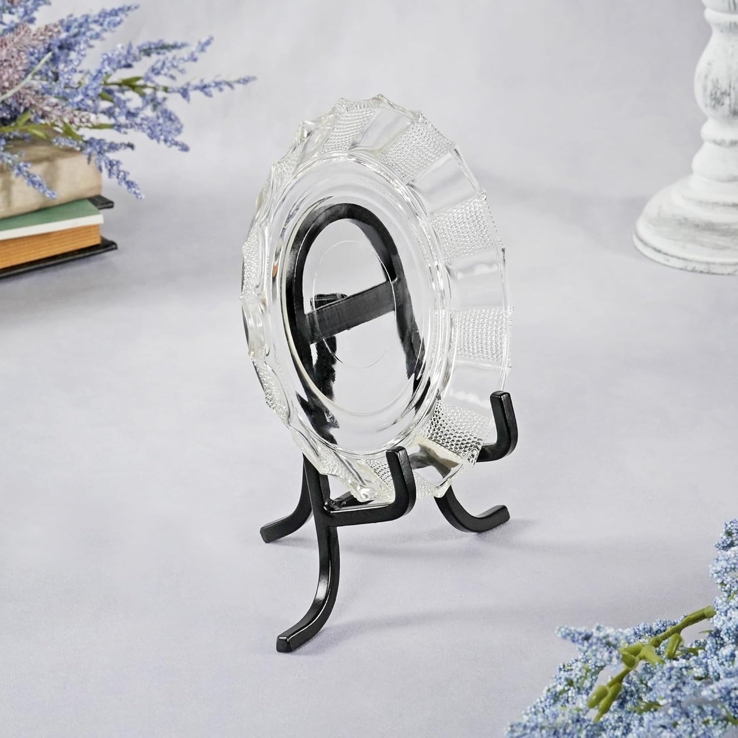 Bard's Small Black Wrought Iron Easel, 6" H x 5.5" W x 4" D (For 6" - 8.5" Plates)
