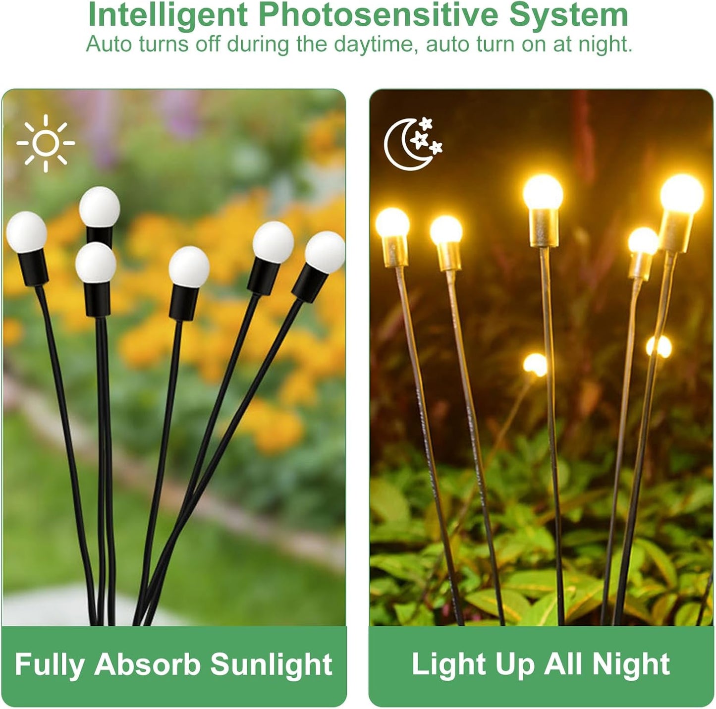 Solar Lights Outdoor, 6 Pack Solar Garden Lights, Firefly Lights, Garden Decorations for Yard Patio Pathway Lawn, Gifts for Mom Women