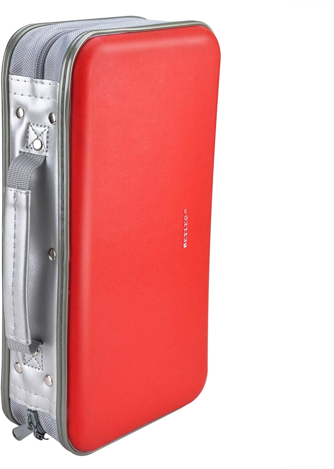 CD DVD Wallet, Wismart 96 Capacity Heavy Duty Sturdy DVD Storage Hard shell CD Disk Holder DVD Case VCD Wallets Blu-ray Media Case Storage Holder Organizer Wallet,96 Capacity (Red)