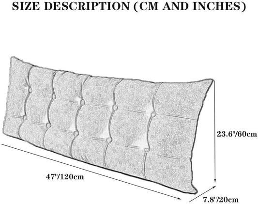 Adult Soft Reading Pillow, Pregnancy Watching TV King Size Wedge Headboard Sitting Up Pillow Long Rest Back Support Cushion Bed Rest Pillows(Purple,60cm)