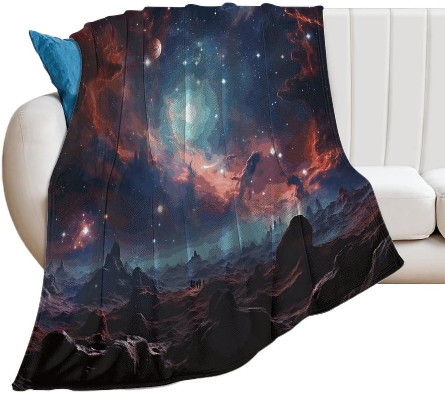 Space with Cluster Blanket Super Soft Lightweight Throw Blanket Cute Cozy Warm Bed Blanket Decorative Fuzzy Blanket All-Season Home Decor Gift for Sofa Couch Living Room 30"*40"（76 * 100cm）