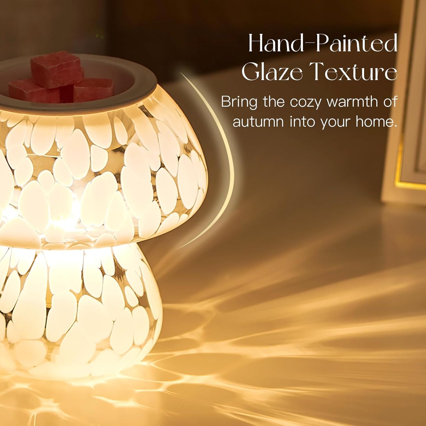 Mushroom Wax Melt Warmer: Wax Melter Warmer Cute Melter Fragrance Candle Lamp Home Decor Mothers Day Birthday Gift for Women