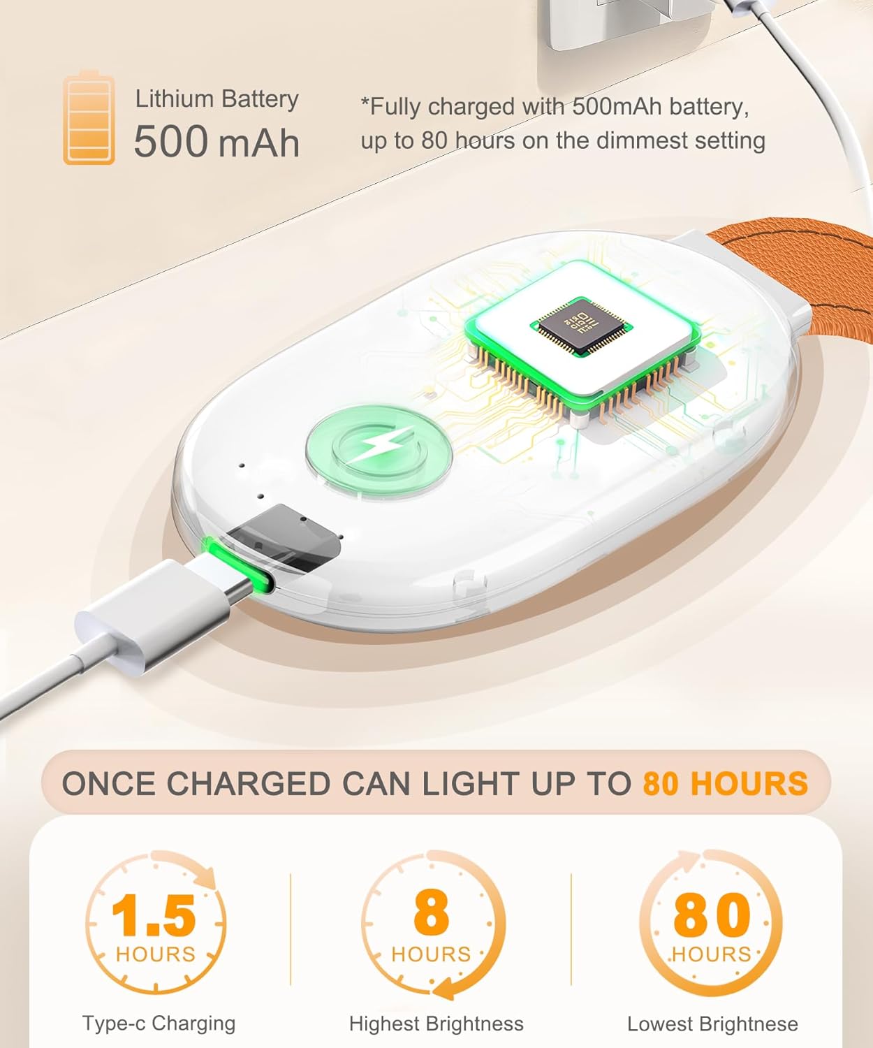 Rechargeable Clip-On Reading Light, 4 Color Temperature Modes, Stepless Brightness Adjustment, Eye-Caring, Perfect for Bedtime Reading