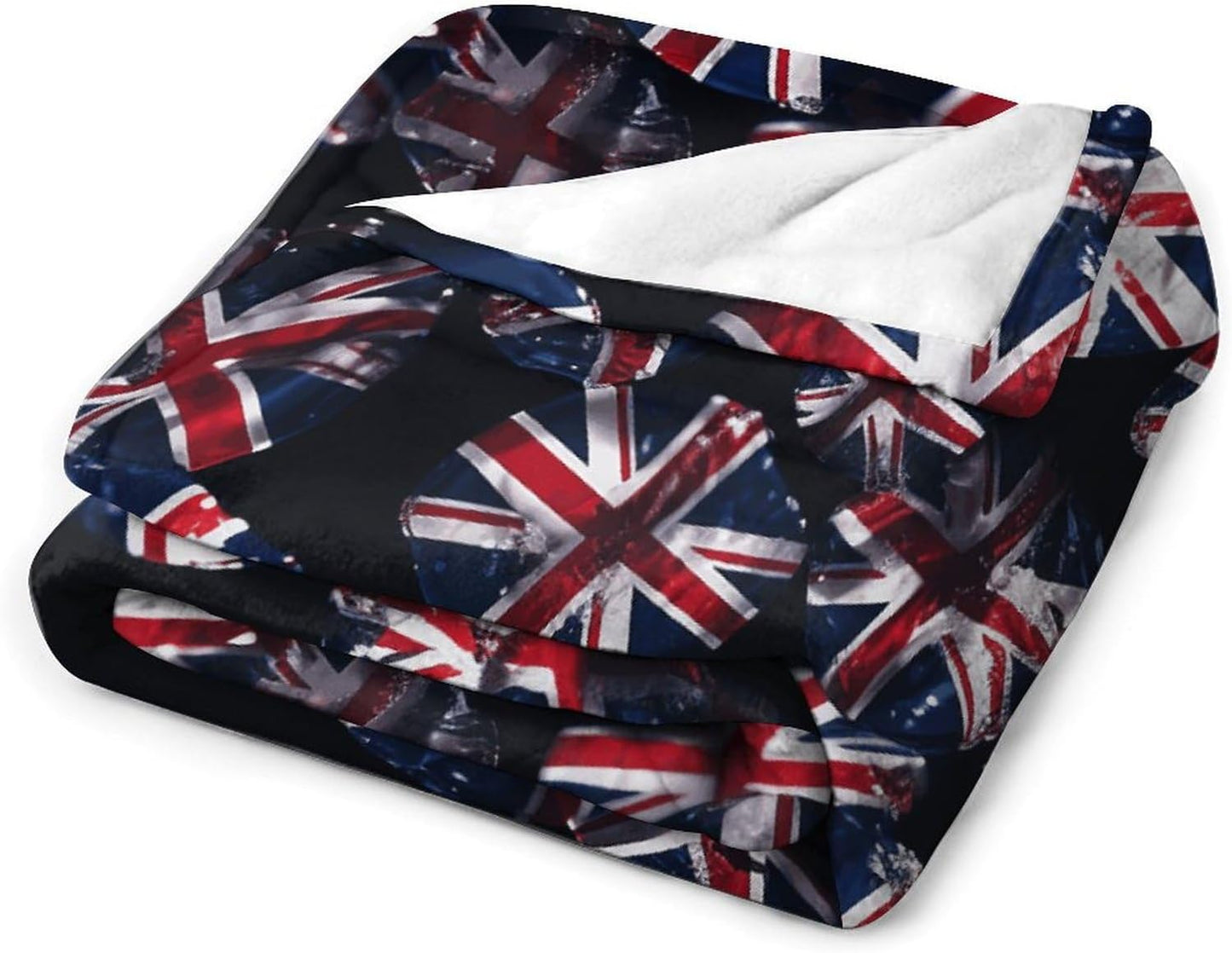 British Flag Throw Blanket for Couch Super Soft Warm Lightweight Throw Blankets Cozy Flannel Bed Blanket Cute Decorative Blankets for All Seasons Home Decor Gift 30"*40"（76 * 100cm）
