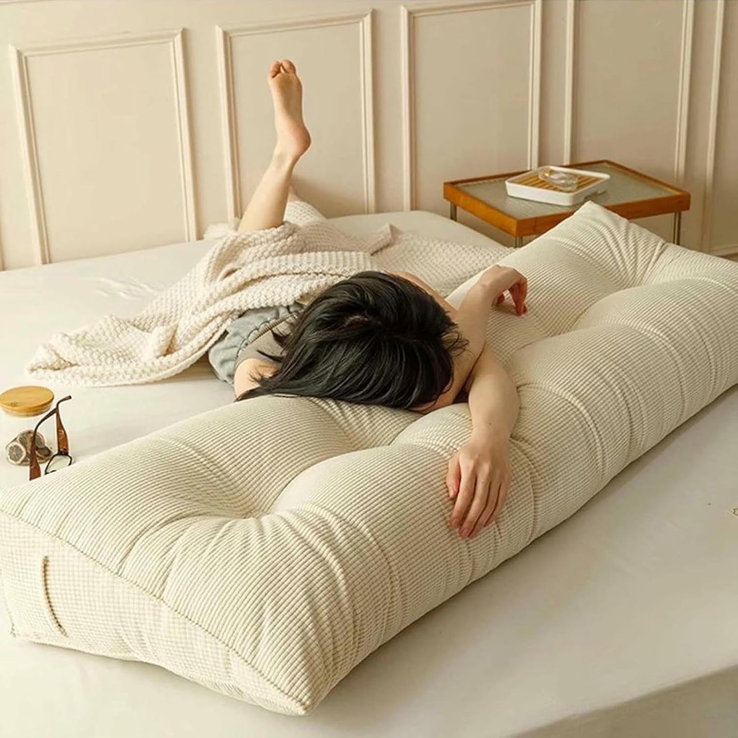 Backrest Wedge Daybed Pillow, Daybed Backrest Positioning Support Cushion, Removable and Washable, Daybed Pillows for Sitting Up, Reading or Working