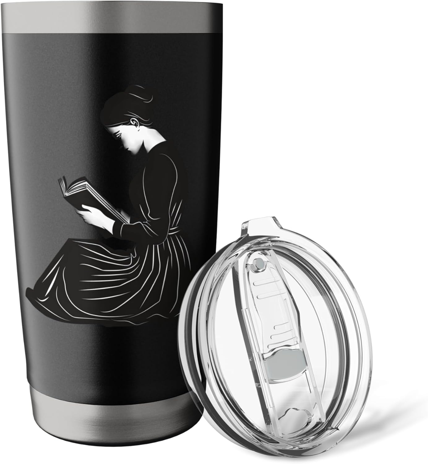 Emily Dickinson Reading A Book Stainless Steel Insulated Tumbler