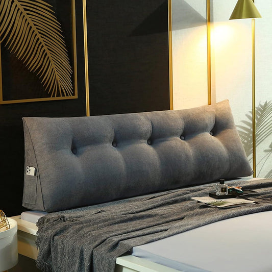 Bolster Headboard Pillow - Backrest Support Cushion for Bed Rest, 31.4IN/80CM, Removable Cover, Comfortable Positioning Pillow for Reading & Relaxing (A 78.74IN/200CM)
