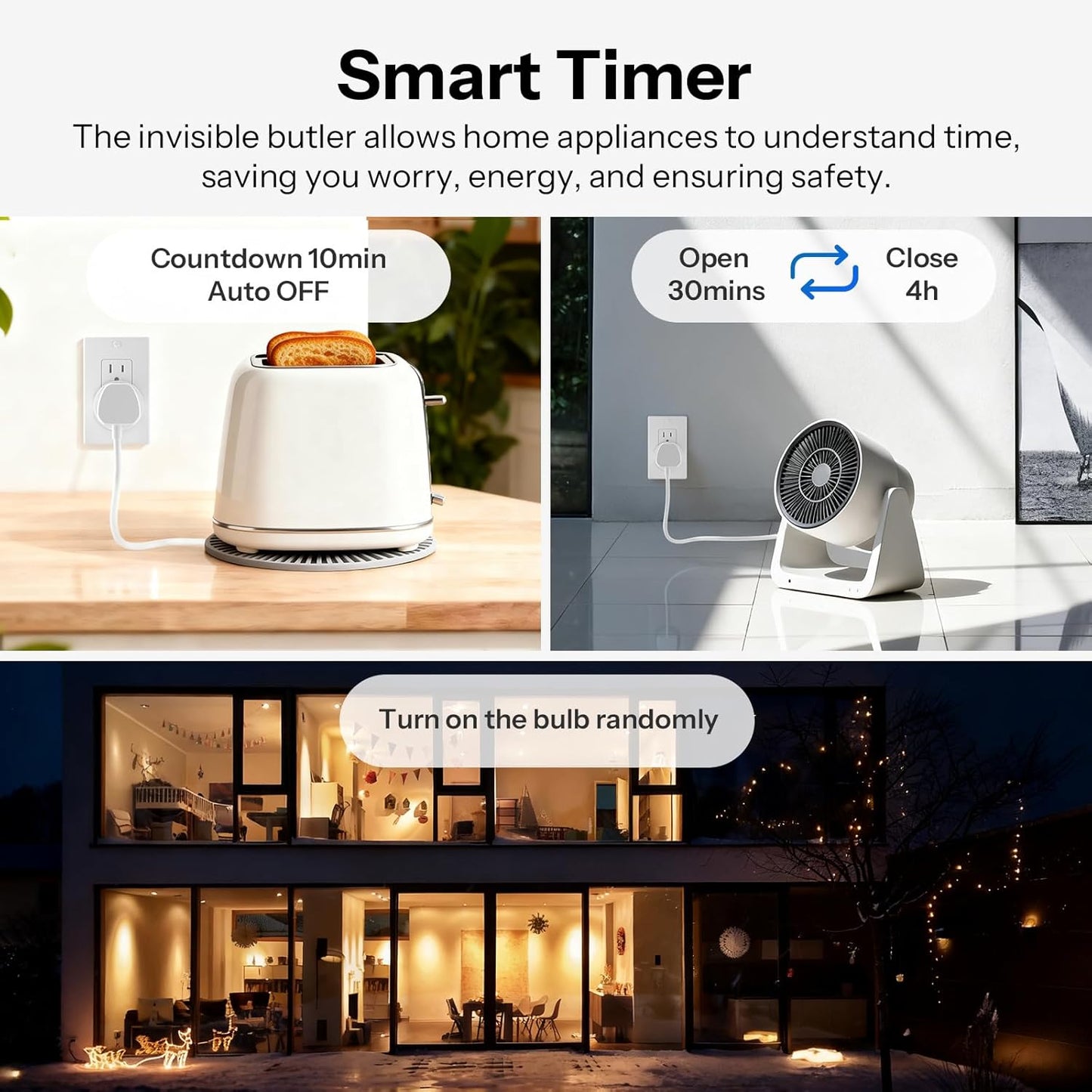SONOFF Matter Smart Plug S41s 4-Pack, 15A 1800W WiFi Smart Plug Outlet, ETL Certified, Remote & Voice Control with Timer, Compatible with Alexa, Google Home, Apple HomeKit & SmartThings